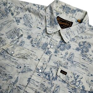 Howler‎ Brothers Cowboys Valley Vintage Look Pearlsnap Short Sleeve Shirt Large